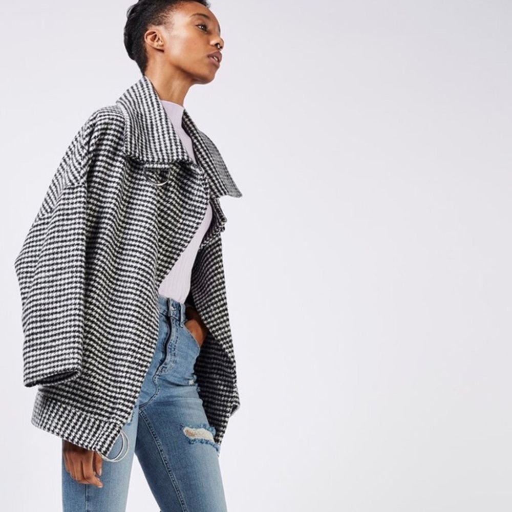 NWT Topshop Houndstooth Coat